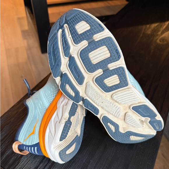 HOKA Bondi 7 Road-Running Shoes - Women's 9 Color: BLUE HAZE/BLACK IRIS - Picture 3 of 8